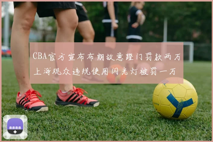 CBA官方宣布布朗故意蹬门罚款两万上海观众违规使用闪光灯被罚一万